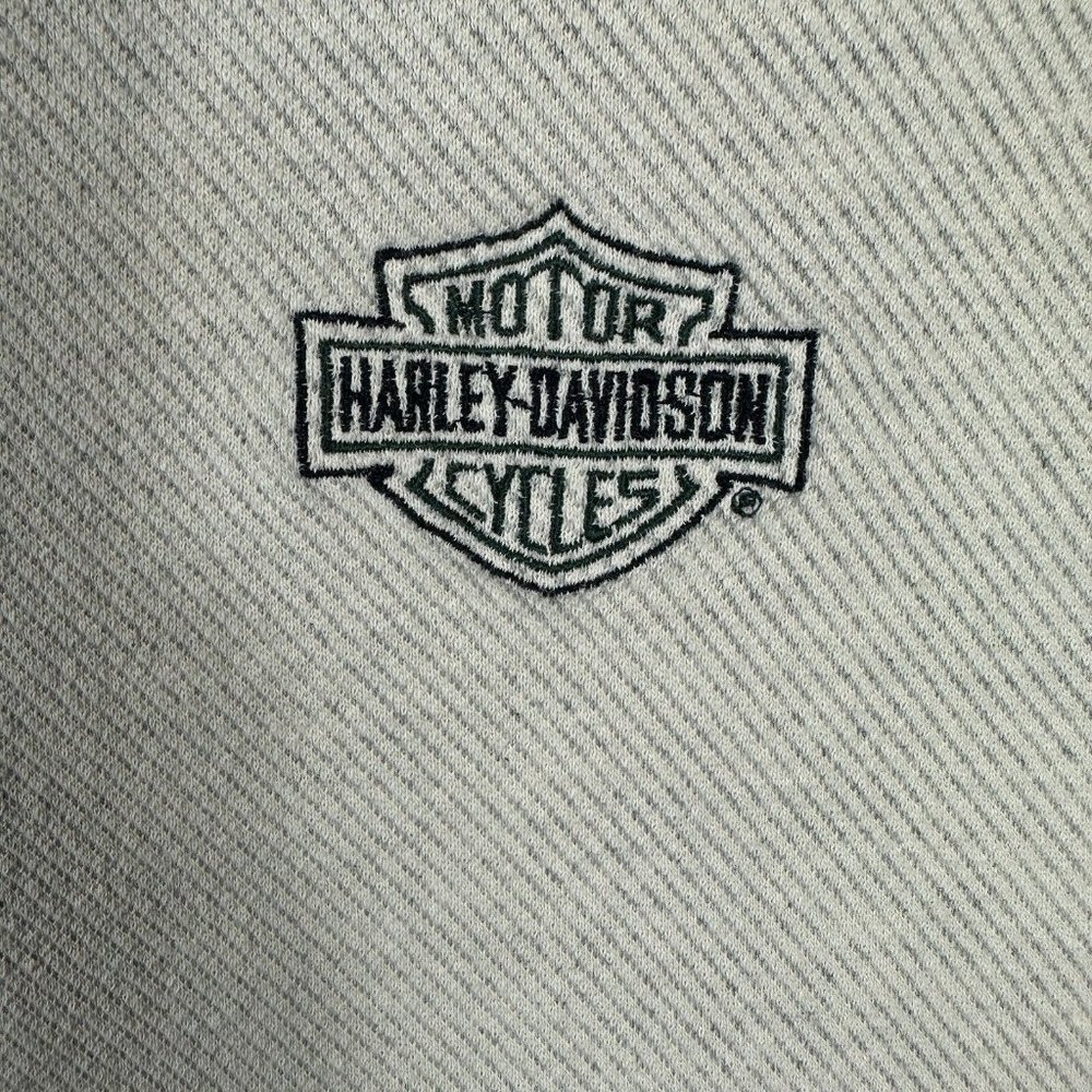 Harley Davidson Polo Shirt Mens XL Tan Black Casual Short Sleeve Pike Peak USA - Picture 5 of 15